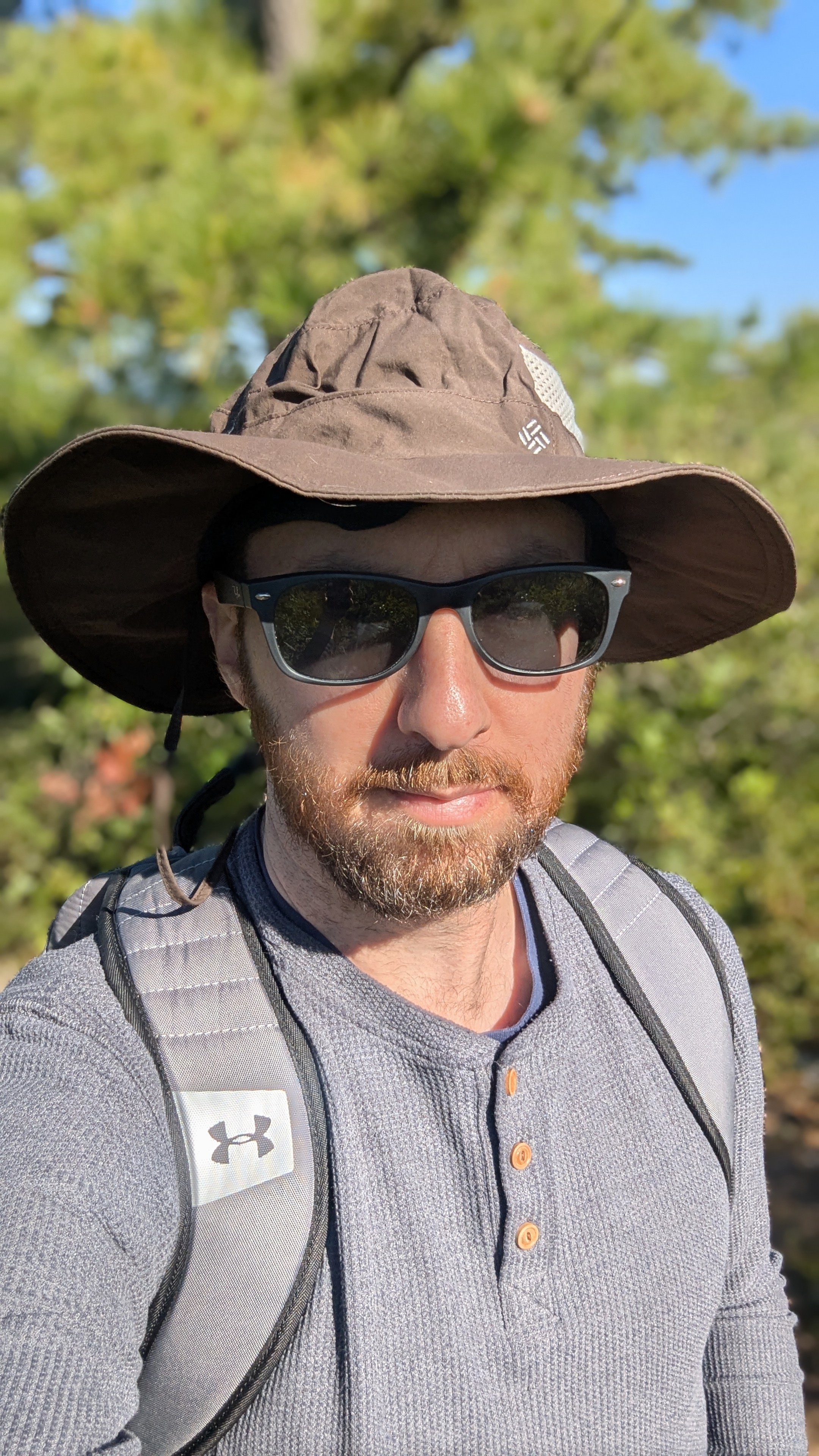 Obligatory photo of an indoor scientist in an outdoor setting.